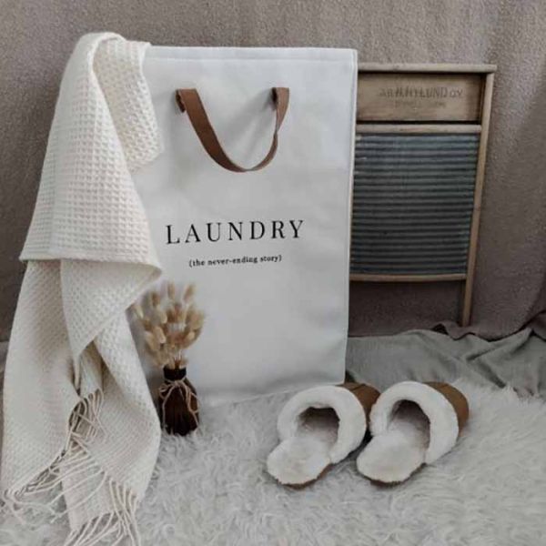 Pyykkikori Laundry Story valkoinen